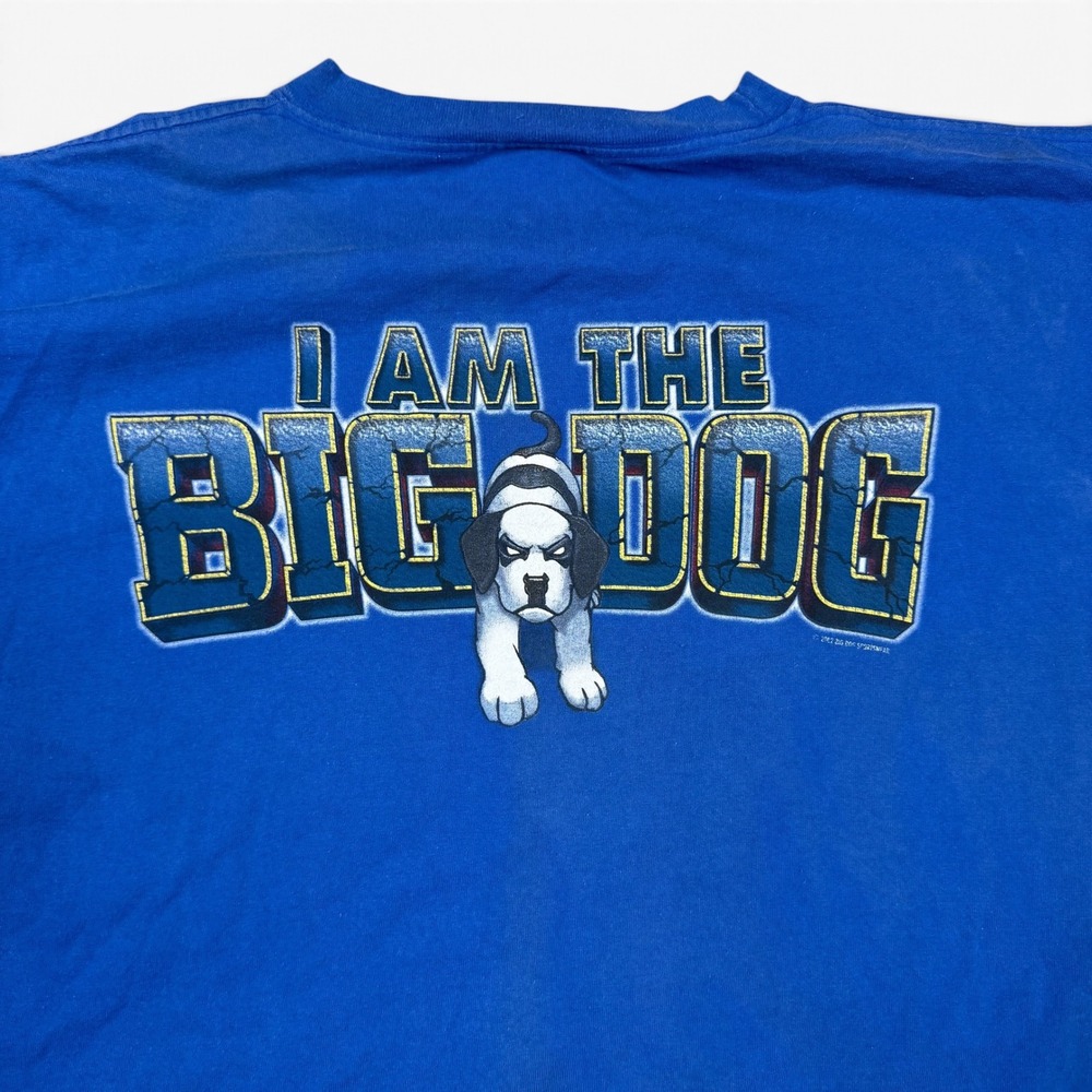 Vintage Big Dogs I Am The Big Dog Graphic T-Shirt Blue Mens 3X/4X Made in USA